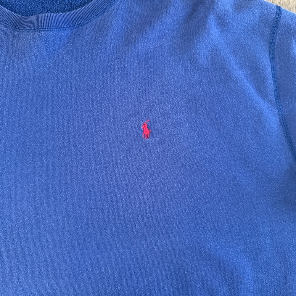Vintage Polo Ralph Lauren Crewneck Sweatshirt Mens XL Blue Red Pony Pullover - Picture 3 of 7
